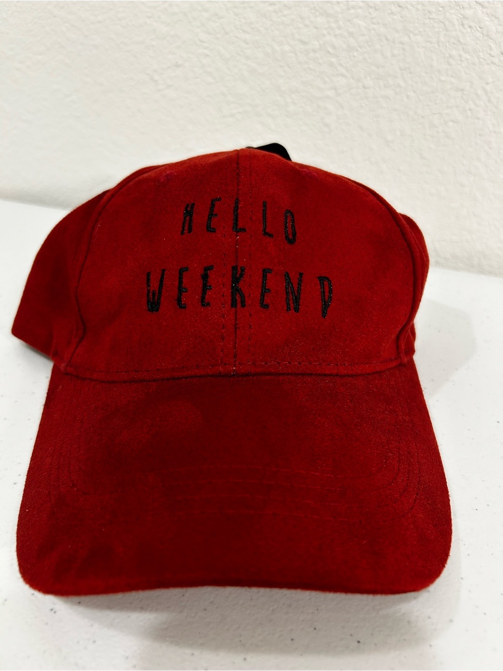 Do Everything In Love | Red and Black Baseball Cap | Hello Weekend | One Size